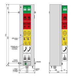 Light Column type ITS-07-ER-230-AL w/ 7 symbols i.a.t. I-16305